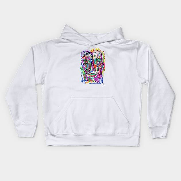 face Kids Hoodie by Angel Rivas